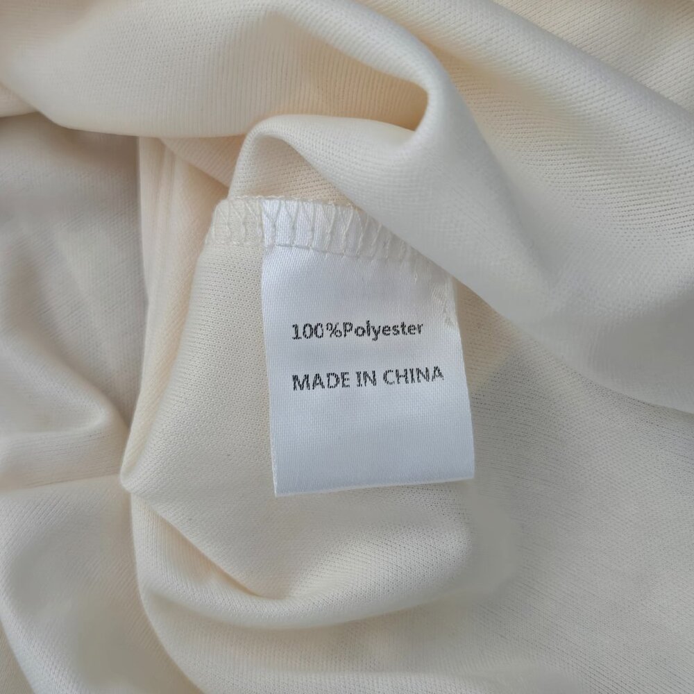 NWT | Zesica Pleated Crochet Halter Dress | Cream White | Medium - Picture 7 of 8